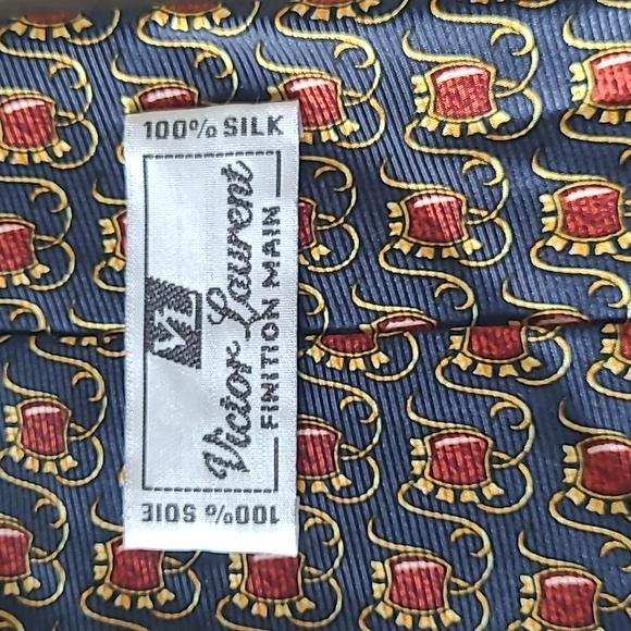 VICTOR LAURENT vintage tie 100% silk - Picture 5 of 5